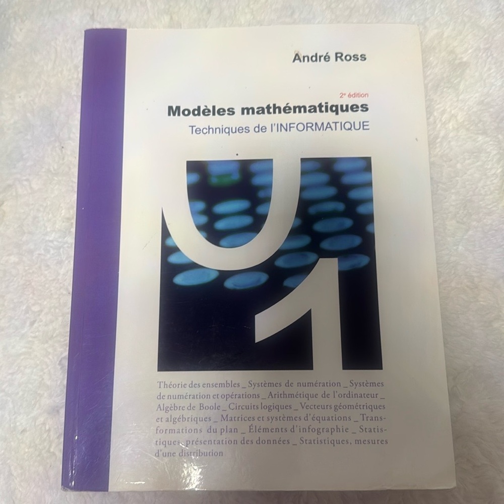 Modèles Mathématiques techniques de l’informatique